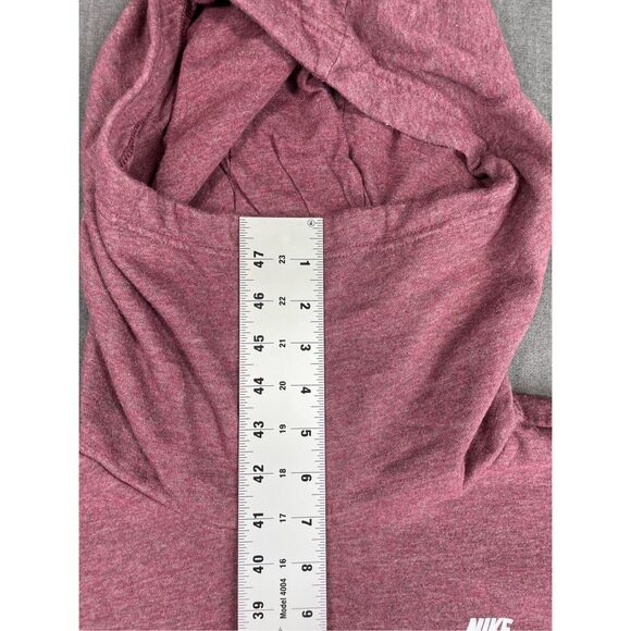 Nike Hoodie Sweatshirt Women XL Marroon Pullover Fleece Logo Kangaroo Pocket - Picture 8 of 12
